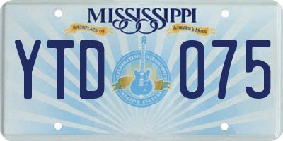 MS license plate YTD075