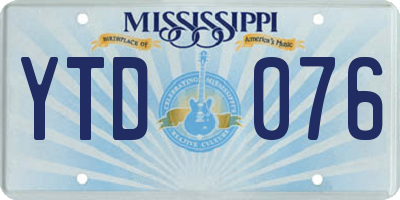 MS license plate YTD076