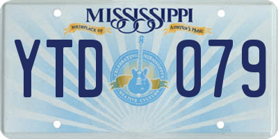 MS license plate YTD079
