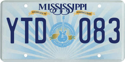 MS license plate YTD083