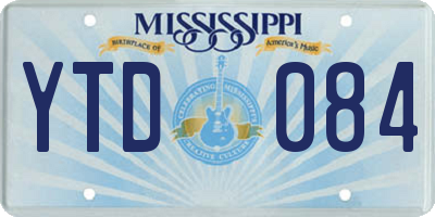 MS license plate YTD084