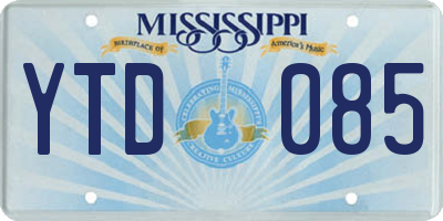 MS license plate YTD085