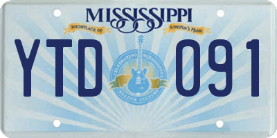 MS license plate YTD091