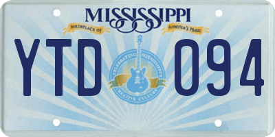 MS license plate YTD094