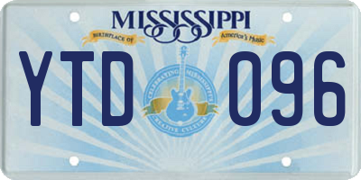MS license plate YTD096