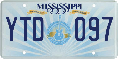 MS license plate YTD097