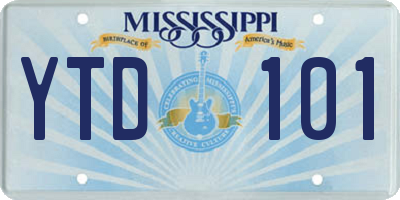 MS license plate YTD101