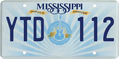 MS license plate YTD112