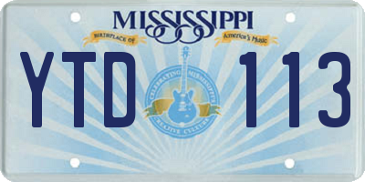 MS license plate YTD113