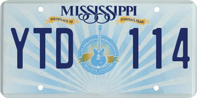 MS license plate YTD114