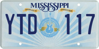 MS license plate YTD117