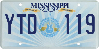 MS license plate YTD119