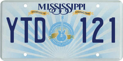 MS license plate YTD121