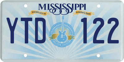 MS license plate YTD122