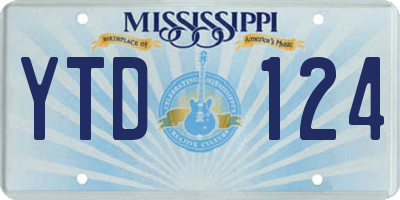 MS license plate YTD124
