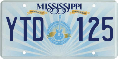 MS license plate YTD125