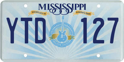 MS license plate YTD127