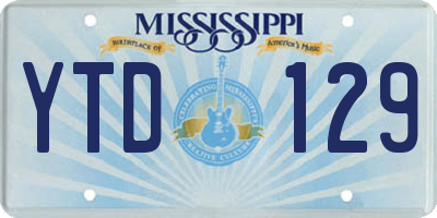MS license plate YTD129