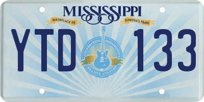 MS license plate YTD133