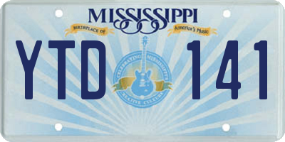 MS license plate YTD141