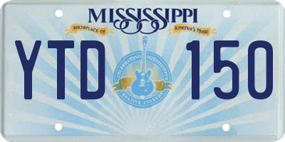 MS license plate YTD150