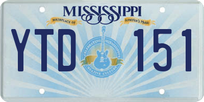 MS license plate YTD151