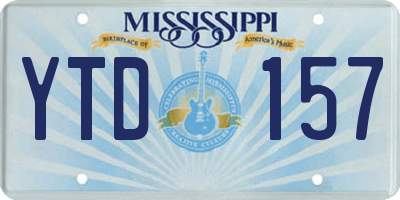 MS license plate YTD157