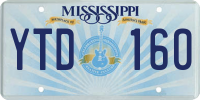 MS license plate YTD160