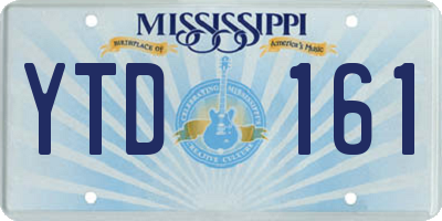 MS license plate YTD161