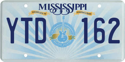 MS license plate YTD162