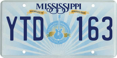 MS license plate YTD163