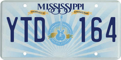 MS license plate YTD164