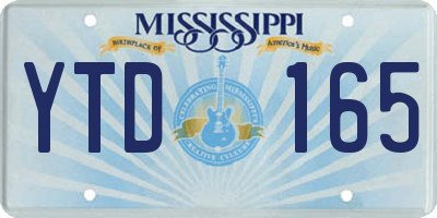 MS license plate YTD165