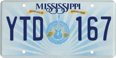 MS license plate YTD167