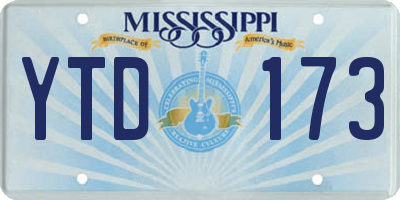MS license plate YTD173