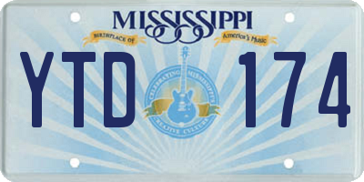 MS license plate YTD174