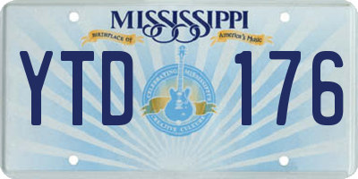 MS license plate YTD176