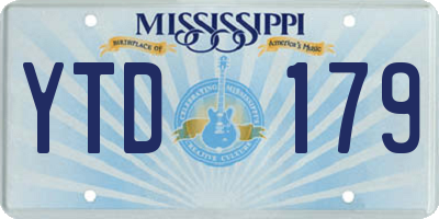 MS license plate YTD179