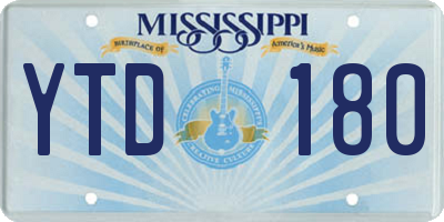 MS license plate YTD180