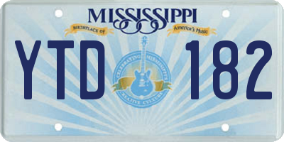 MS license plate YTD182