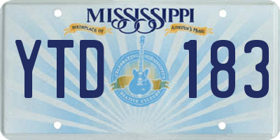 MS license plate YTD183
