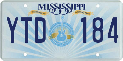 MS license plate YTD184