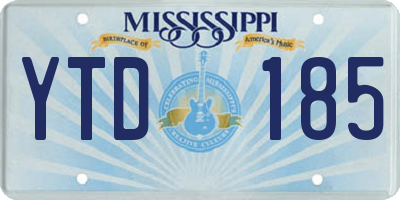 MS license plate YTD185