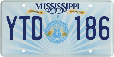 MS license plate YTD186