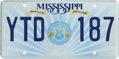 MS license plate YTD187