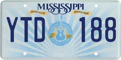 MS license plate YTD188