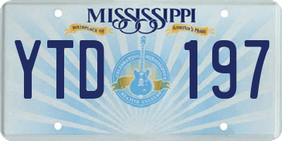 MS license plate YTD197