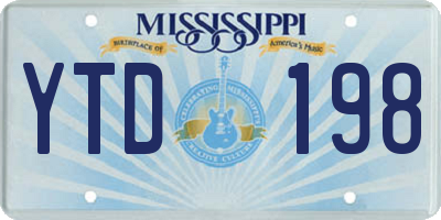 MS license plate YTD198
