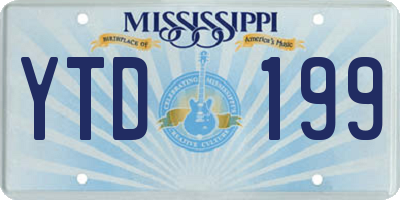 MS license plate YTD199