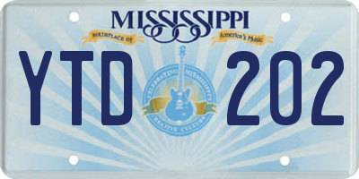 MS license plate YTD202